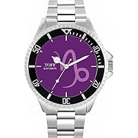 Purple Capricorn Mens Wrist Watch 42mm Case Custom Design