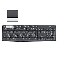Brand k370s PC/Smartphone/Tablet, Multi Device Bluetooth Wireless Keyboard (Stand Included)