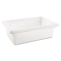 Food Storage Box/Tote for Restaurant/Kitchen/Cafeteria, 3.5 Gallon, White, 1 Count (Pack of 1)