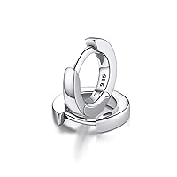 FaithHeart Sterling Silver Hoop Earrings for Women, Hypoallergenic Huggie Hoop Earrings Lightweight Small Cartilage Earrings Cuff Tragus Hoop Earring Dainty Everyday Earrings 6mm/8mm/10mm