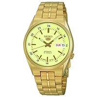 Seiko 5 SNK578J1 Men's Watch, Made in Japan, Made in Japan, Overseas Model, Gold, Full Lumibrite, Bracelet Type