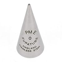 PME Seamless Stainless Steel Supatube Decorating Tip, Writer #0, Standard, Silver