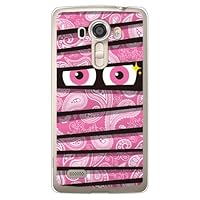 YESNO Mummy-kun Paisley Pink (Clear) / for ISAI Vivid LGV32/au ALGV32-PCCL-201-N202