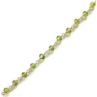 18K Gold Overlay Beading & Extender with Peridot Quartz Chain CHG-237-PQ