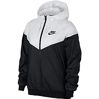 Nike Women's Sportswear Windrunner Training Jacket - White, Black (as1, alpha, x l, regular, regular, Black/White, X large) CN6910-011