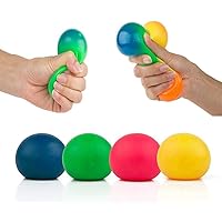 4Pcs Colorful Stress Squeeze Ball Toy - Relieve Stress Sensory Relief for Tension and Anxiety , Stress Balls for Kids and Adults