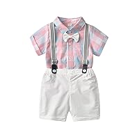 100% cotton The boy baby suit with short sleeves Gentlemanly style Formal Wear Full Moon Feast First birthday banquet (0-3 months)
