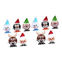 10 Pcs Wind-up Toy Christmas Dancing Robot Toy Wind up Robot Xmas Stocking Stuffer Holiday Wind up Toy Christmas Decorations Ornaments Kids Child Abs Plastic Spring Statuette