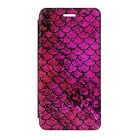 RW3051 Pink Mermaid Fish Scale Flip Case Cover for Samsung Galaxy S7 Edge
