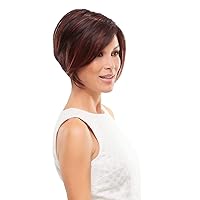 Ignite Wig Heat Resistant Women's Short Angled Cut Sleek Bob Lace Front SmartLace Natural Hairline Jon Renau Wigs,4/27/30