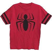 Spider-Man Striped Sleeves Mens T-Shirt