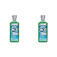 ACT Anticavity Zero Alcohol Fluoride Mouthwash 18 fl. oz., with Accurate Dosing Cup, Mint (Pack of 2)