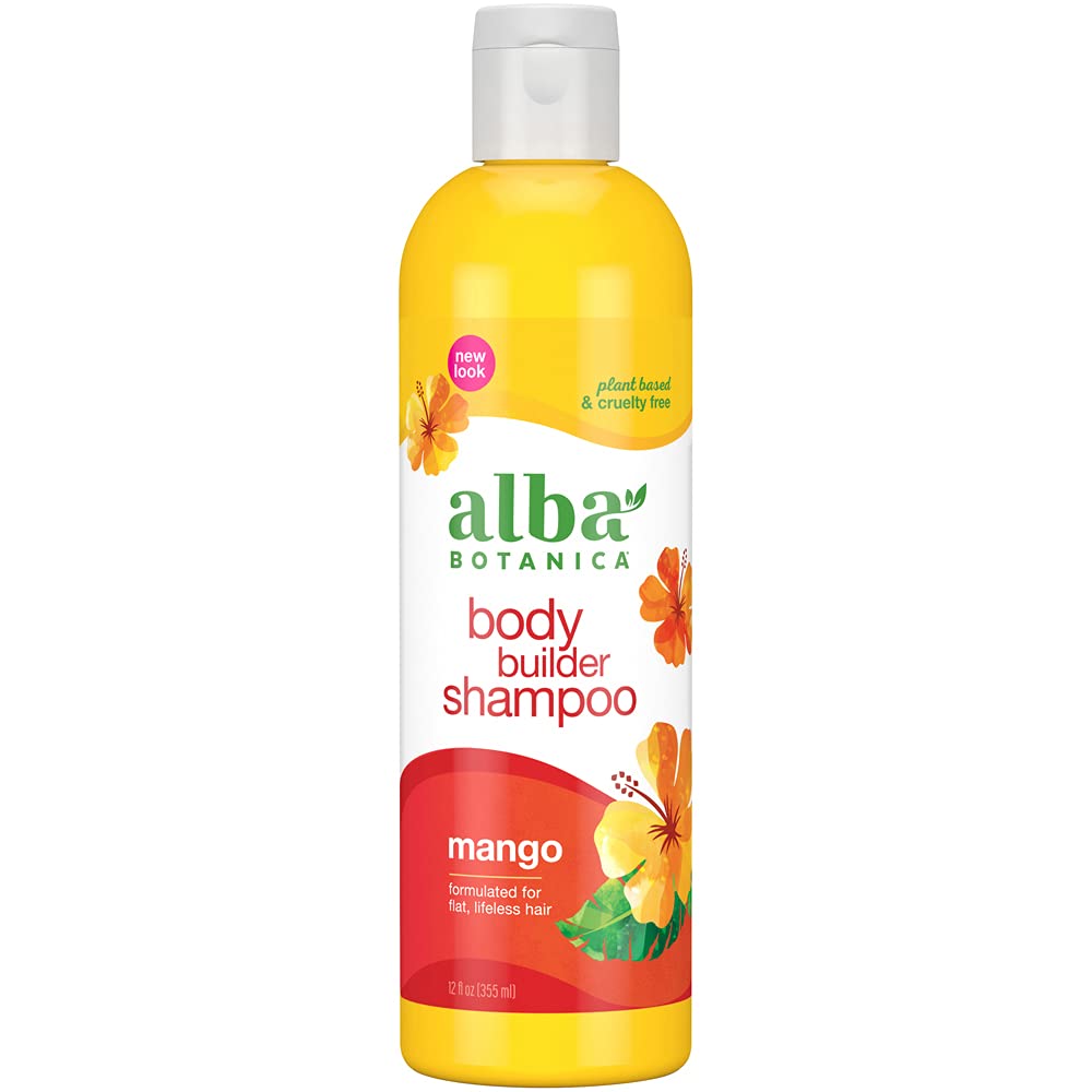 Alba Botanica Body Builder Shampoo, Mango, 12 Oz