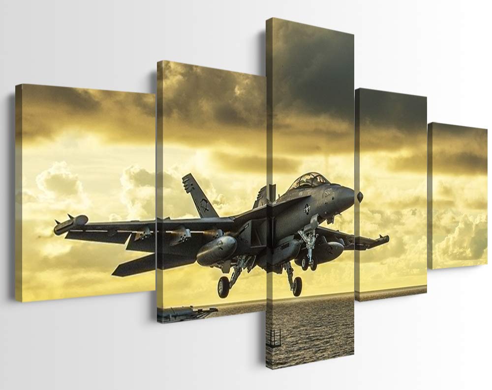 5 Piece Aviation Decor Airplane Pictures Wall Art Jets Poster Military Wall Art Aviation Wall Decor Plane Decor Aviation Art Prints Airplane Art Wa...
