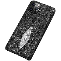 for Apple iPhone 12 Pro Max (2020) 6.7 Inch Case, Pearl Fish Leather Business Shockproof Breathable Phone Cover [Screen & Camera Protection]