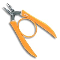 ANEX Round Nose Pliers for Jewelry Making, Professional Jewlery Pliers, Orange, Made in Japan