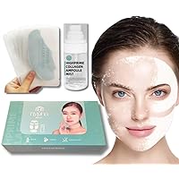 Melting Collagen Film for Face & Neck | Hydrolized Collagen | Instant Hydration Boost | Nypha Beauty Box | 10 Full Sets (60 Count) + 1 Mist Spray | K-Beauty Science