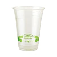 World Centric CPCS20 Made from PLA Compostable Plastic, 1000 Count (Pack of 1), Clear