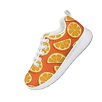 Children's Sports Shoes Boys and Girls Fashion Orange Design Shoes Light and Comfortable Mesh Breathable Indoor and Outdoor Leisure Sports
