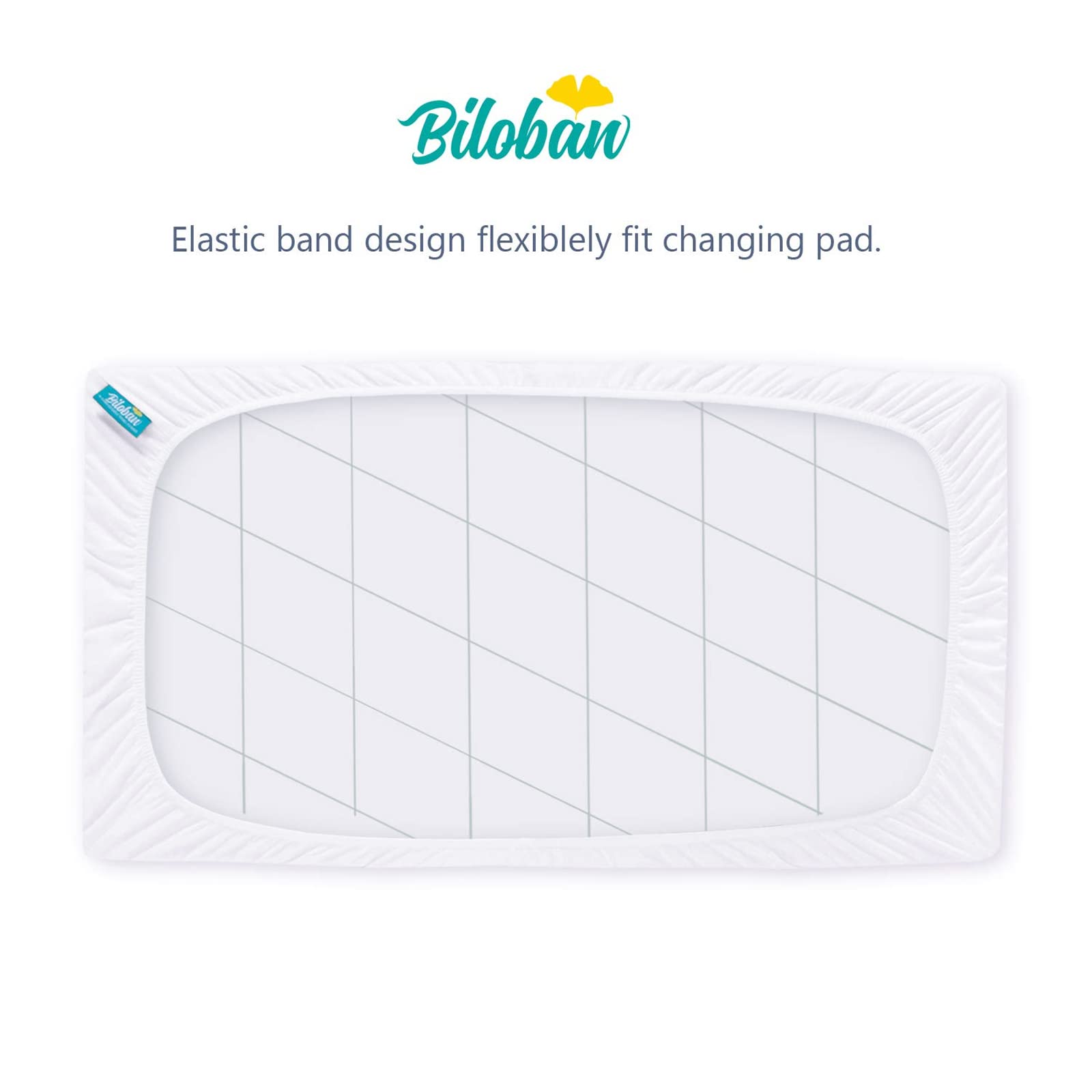 Changing Pad Cover Waterproof, 100% Organic Cotton Changing Pad Sheets, 2 Pack Diaper Changing Table Cover, Ultra Soft Cradle Sheets for Baby Boys and Girls, Breathable & Smooth