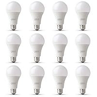 Feit Electric A19 100W Equivalent LED Light Bulbs, Dimmable LED Bulbs, 3000k Bright White, 1600 Lumens, 22 Year Lifetime, CRI90, UL Listed, 12 Pack, OM100DM/930CA/2/6