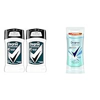 Degree Men and Women Antiperspirant Deodorant Bundle with 72-Hour Sweat & Odor Protection, MotionSense and Body Heat Activated Technologies, Black+White 2 Count 2.7 oz and Shower Clean 2.6 oz