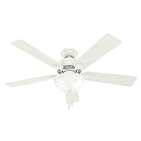 Hunter Fan Company Swanson Indoor Ceiling Fan with LED Lights and Pull Chain Control, 52
