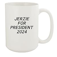 Jerzie For President 2024 - Ceramic 15oz White Mug, White