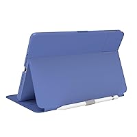 Speck Balance Folio Case for iPad 10.2 Inch (2019-2021) - Drop & Camera Protection, Slim Multi Range Stand, Apple Pencil Holder - Grounded Purple/Sweater Grey/White