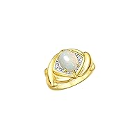 Rylos Hugs & Kisses XOXO Ring with 9X7MM Gemstone & Diamonds - Expressive Color Stone Jewelry for Women in Sterling Silver, Sizes 5-13