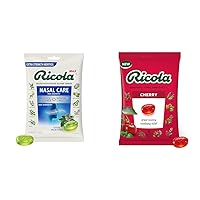 Ricola Max Cool Menthol Nasal Care Large Bag | Cough Suppressant Drops | 34 Count Cherry Throat Drops | 45 Count