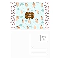 Canada and US Flavor Groundhog Day Christmas Christmas Flower Celebration Postcard Blessing Mailing Card