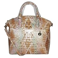 BRAHMIN Women's Leather TRUFFLE Python Solid Melbourne DUXBURY Satchel Bag