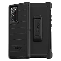 OtterBox Defender Screenless Series Rugged Case & Belt Clip Holster for Galaxy Note 20 Ultra 5G (ONLY) Retail Packaging - Black - with Microbial Defense