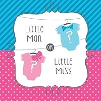 Gender Reveal Party Napkins - Bow or Bowtie - Little Man or Little Miss