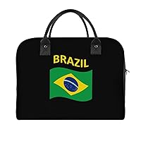 Flag of Brazil Travel Tote Bag Large Capacity Laptop Bags Beach Handbag Lightweight Crossbody Shoulder Bags for Office
