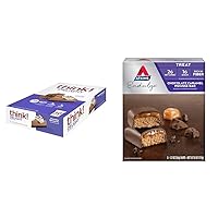 think! Keto Protein Bars Chocolate Mousse Pie 10 Count and Atkins Endulge Chocolate Caramel Mousse Bars 5 Count