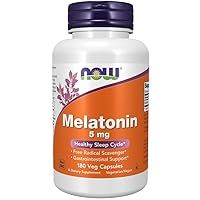 Supplements, Melatonin 5 mg, Free Radical Scavenger*, Healthy Sleep Cycle*, 180 Count (Pack of 1)