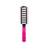 Static Free Fast Flo Color Vent Hair Brush for Blow Drying, Styling and Detangling for Long Short Thick Thin Curly Straight Wavy All Hair Types, The Alibi (Pink)