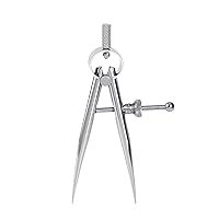 WUTA Spring Wing Divider 304 Stainless Steel Precision Scriber Caliper Tool Metal Dividers Adjustable Spacing Compass High Polished Round Leg for Drawing Circles, Leather Craft, Jewelry Design (Small)