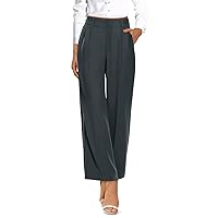 onlypuff Grey Pants for Women Business Casual Dress Flare Leg High Waist Petite Slacks S