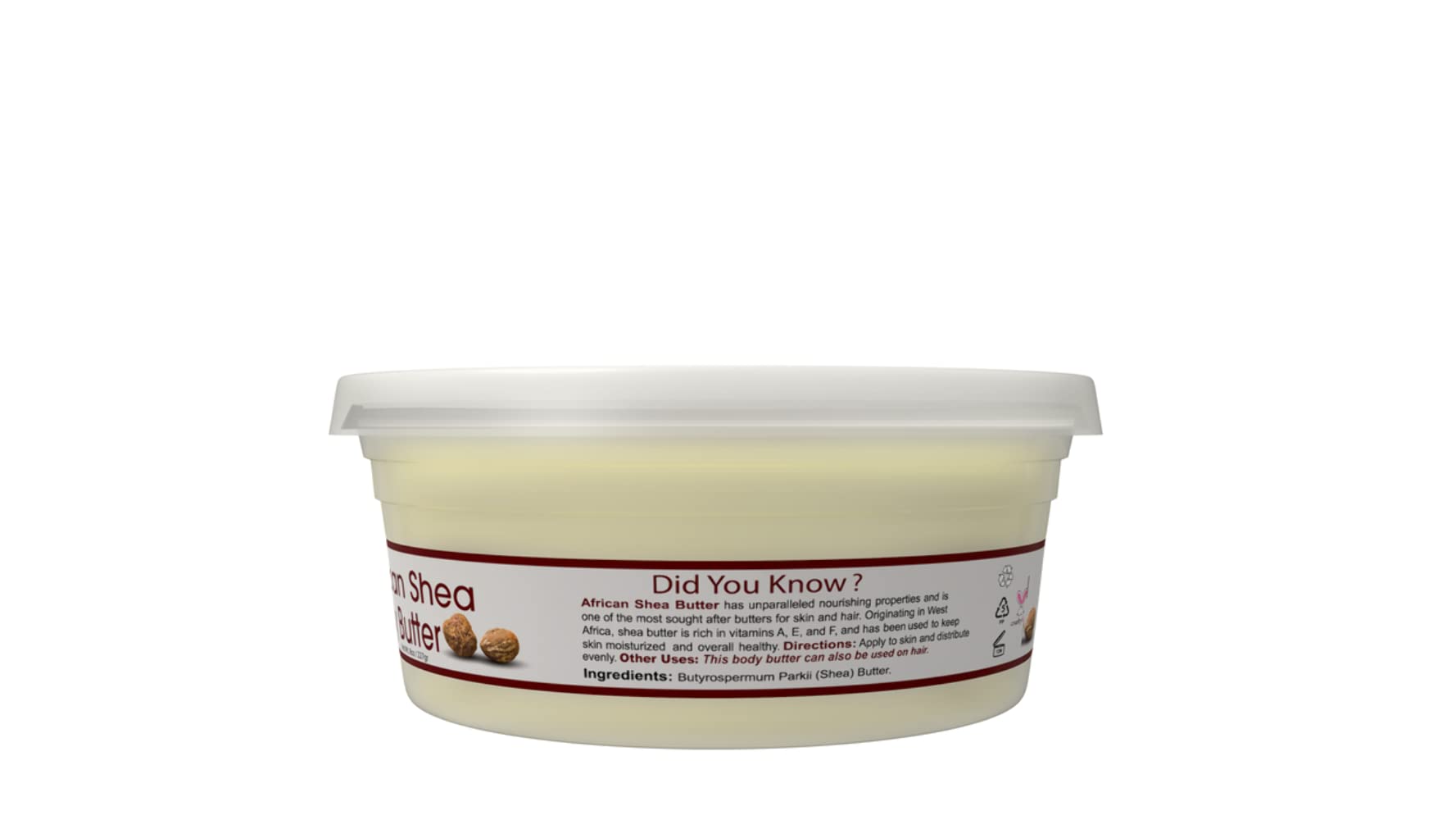 OKAY | African Shea Butter | For All Hair Textures & Skin Types | Daily Moisturizer - Soothe Irritation | White Smooth Refined | All Natural | 7.5 Oz