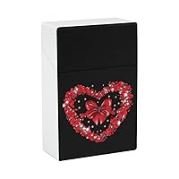 Red Heart Disease Cigarette Case Plastic Cigarette Pocket Holder Flip Open Cigarette Protective Cover Storage Box