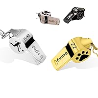 Custom Whistle Necklace Personalized Engraved Whistle Pendant Custom Coach Whistle Sports Whistle Stainless Steel Outdoor Teacher Whistle for Coach