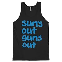 Sun's Out Guns Out Tank - Mens Tank Top Beach Gifts for Guys Birthday, Funny Suns Workout T Shirt Graphic Tee