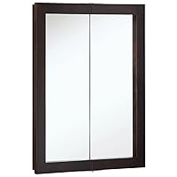 Design House 541334-ESP Ventura Medicine Cabinet Durable Espresso Assembled Frame Bathroom Wall Cabinet w/ Mirrored Doors, 24