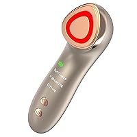 Radio Frequency Skin Tightening Face Machine - Microcurrent Anti-Aging Face Massager Eye De-Puffing Device for Facial Neck Lifting, Firming, Toning, Wrinkle Puffiness Reduction - Beauty