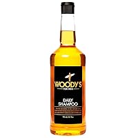 Woody's Men's Daily Shampoo- For All Hair Types With Vitamin B5, E, Aloe Vera, Ginger, 32 Fluid Ounce - 1 Pack