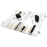 Luxe Acrylic Backgammon Set (Gold)