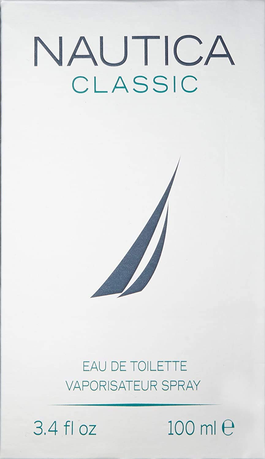 Nautica Classic for Men by Nautica 3.4 oz 100ml EDT Spray with Nautica Blue Eau De Toilette Spray for Men, 3.4 Fl Oz